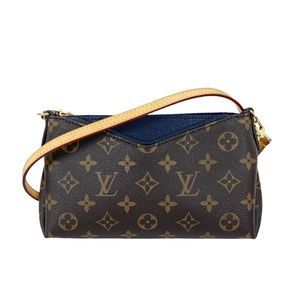 Louis Vuitton Pallas Clutch Monogram Canvas Shoulder Bag Brown